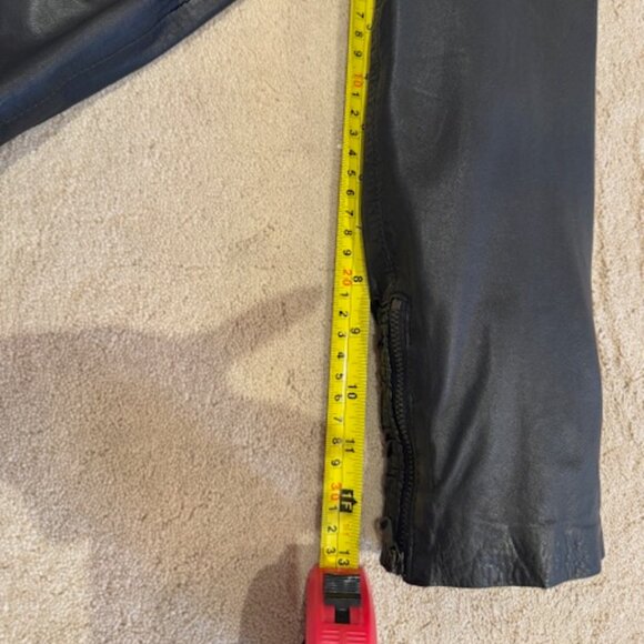 Alice + Olivia Vintage Lamb Leather Zip Up Moto Jacket - Picture 9 of 11